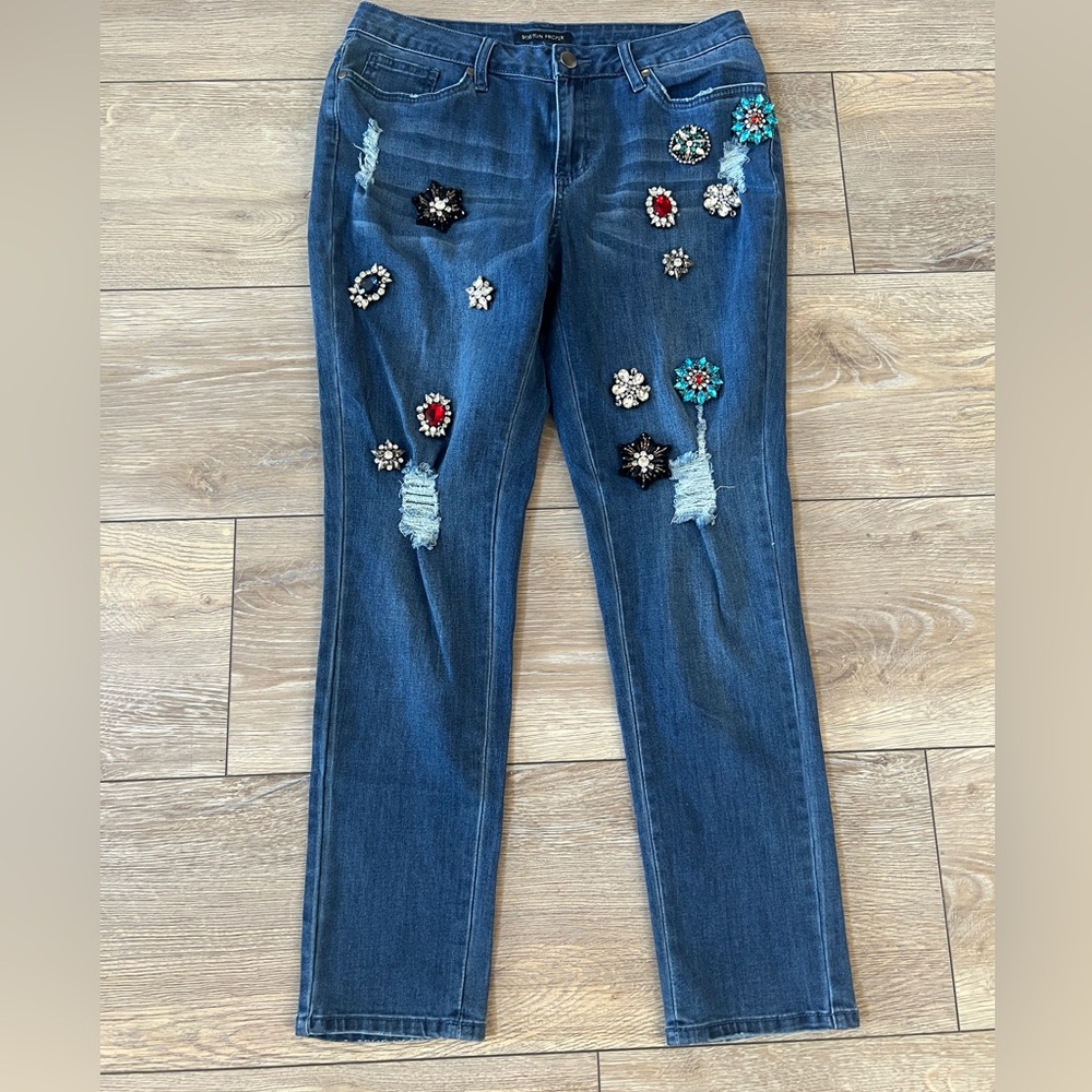 Boston proper jeans, embellished size 10. Great Holiday wear